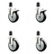 Service Caster 5 Inch 316SS Black Poly Swivel 1-3/4 Inch Expanding Stem Caster Lock Brake, 2PK SS316TTLEX20S514-PPUB-BLK-2-S-2-134 - alternate 1